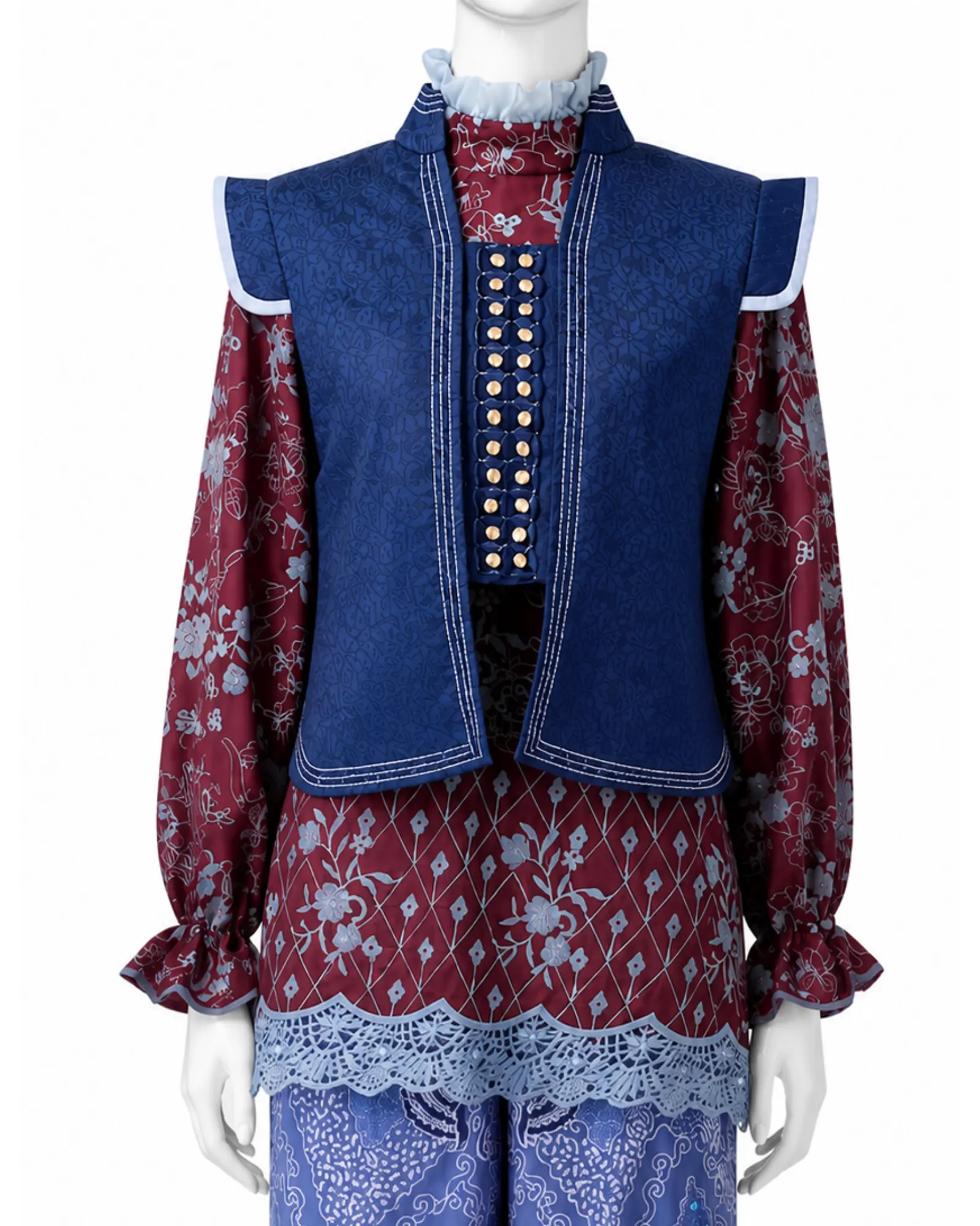 Trisula silk organza overlay shirt